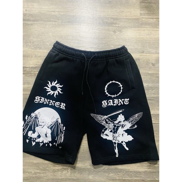 Eternity Shorts Sinner & Saint Black L Goth Grunge Alt Streetwear - Picture 1 of 11